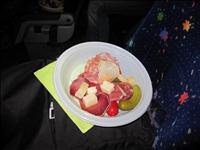 Kv�llsm�l, med italienskt bubbel och �l, p� v�g fr�n Milano till Courmayeur