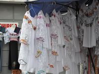Marknaden hade en stor textildel