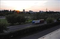 Solen g�r ned �ver Moskva